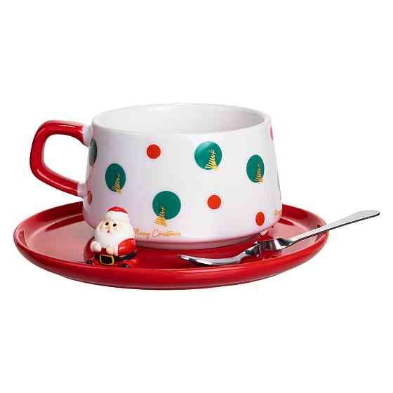 Yiwu Новорічний різдвяний порцеляновий набір «Святковий ранок» 250 мл Yiwu FM-CS-10D Коломия