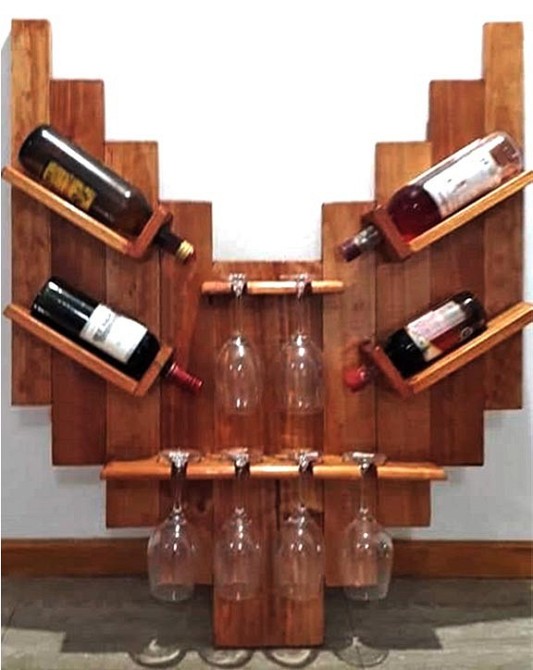 Настенная винная полка 