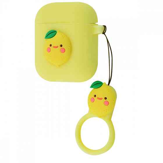 Чохол для AirPods силіконовий жовтий з лимончиком ZD-89 Івано-Франківськ