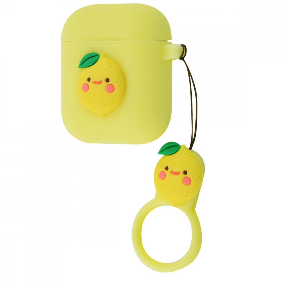Чохол для AirPods силіконовий жовтий з лимончиком ZD-89 Івано-Франківськ - фото 1