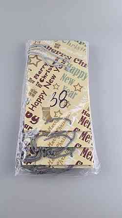 Новорічні пакети для подарунків, середній 17x26x8-038 (12 шт.) Харків