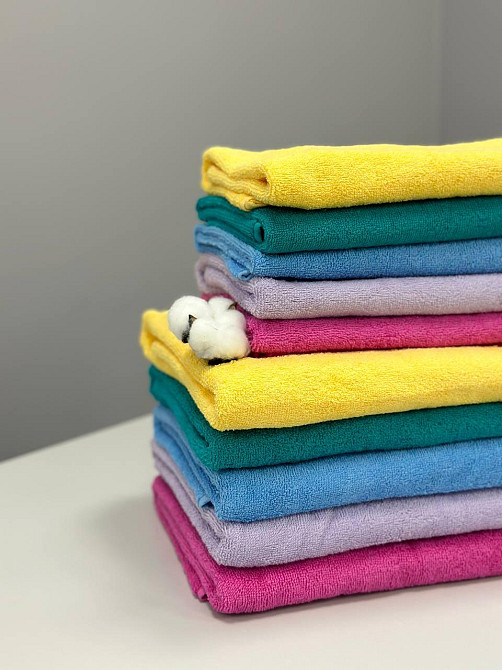 Полотенце махровое банное Ideal Textile 70х140 см однотонное в цветах 400 г/м2 (56860345) Блакитний  Черновцы - изображение 5