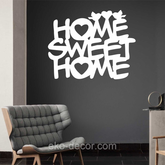 Декоративное настенное Панно «Нome sveet home», Декор на стену 90*71 см, Белый Киев