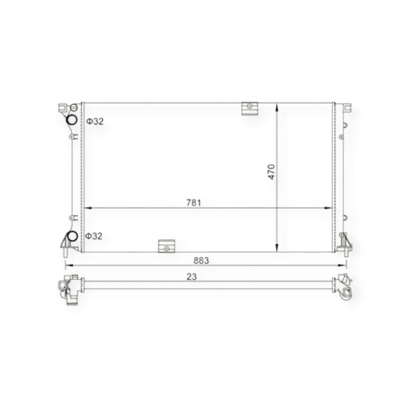 Радиатор охлаждения двигателя автомобиль Рено Trafic 2,5D 01- Мукачево - изображение 1