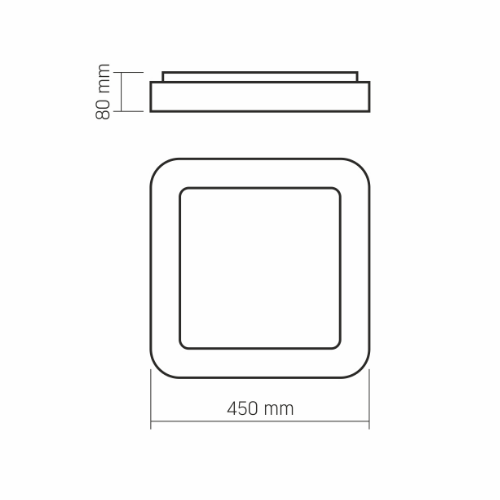 LED Світильник накладний квадратний 72W 2700-6000К 4700Lm 220V чорний VLE-ESC-72B Videx Житомир