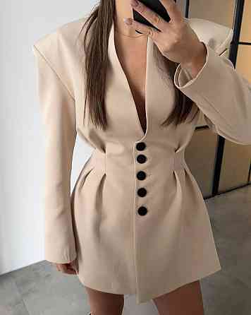 Женское стильное мини платье-жакет турецкая костюмка Одесса