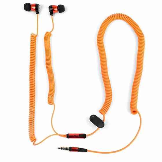 Навушники дротові "Bungee", оранжеві Рівне