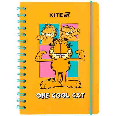 Блокнот Kite на спіралі A5 Garfield , 80 аркушів, клітинка (GF25-190) Вінниця