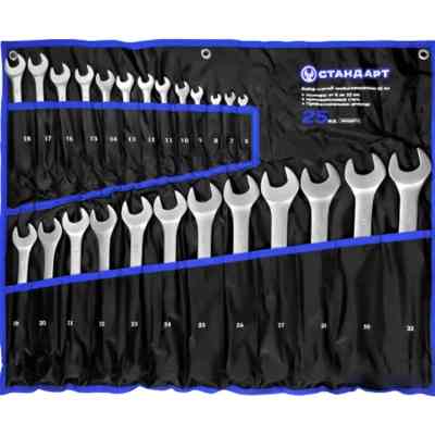 Ключ Стандарт рожково-накидной 25 шт. (6-32 мм) в чехле (NKK25ST-S) Винница