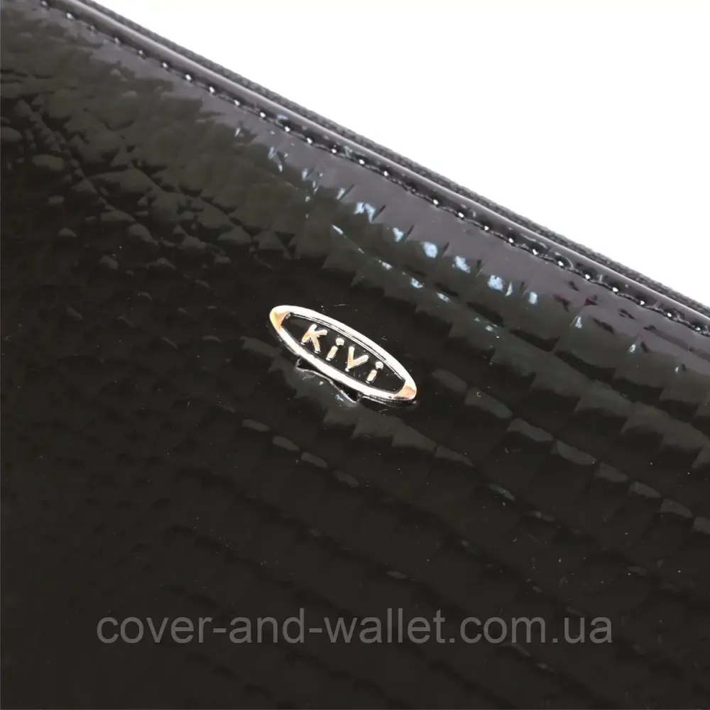 Жіночий гаманець клатч на дві блискавки чорного кольору Kivi Київ - фото 5