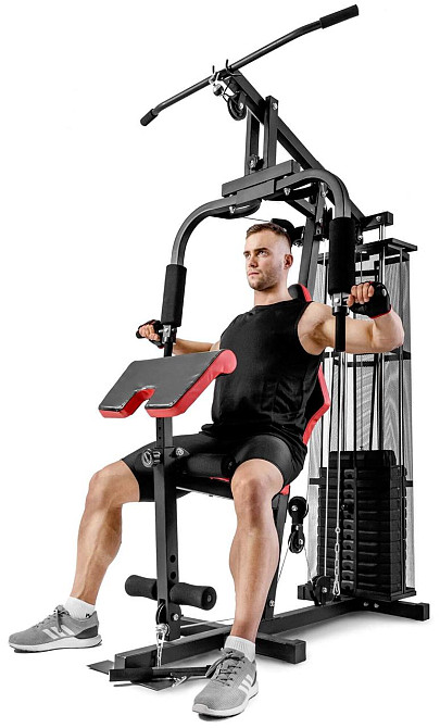 Силова фітнес-станція HS-1044K з партою Скотта 66 кг стек для дому та спортзалу багатофункціональна для всіх різновидів м'язів Київ - фото 9