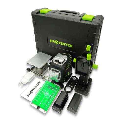 Професійний лазерний рівень PREMIUM, 4x360°(LCD, Bluetooth, ДК, зелений промінь) PROTESTER LL516G Чернігів