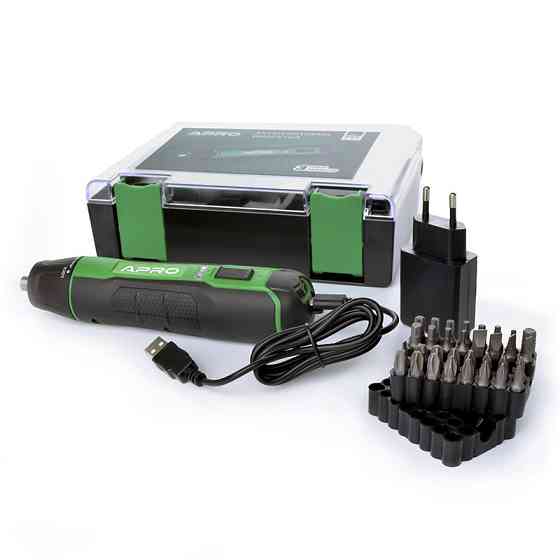 Отвертка аккумуляторная APRO SD-1 895612 кейс 33шт Коломыя