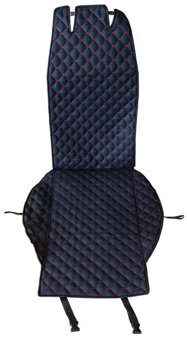 Накидка на передние сиденья (алькантара) PolyteP, к-т (2 шт., красная строчка) Киев - изображение 1