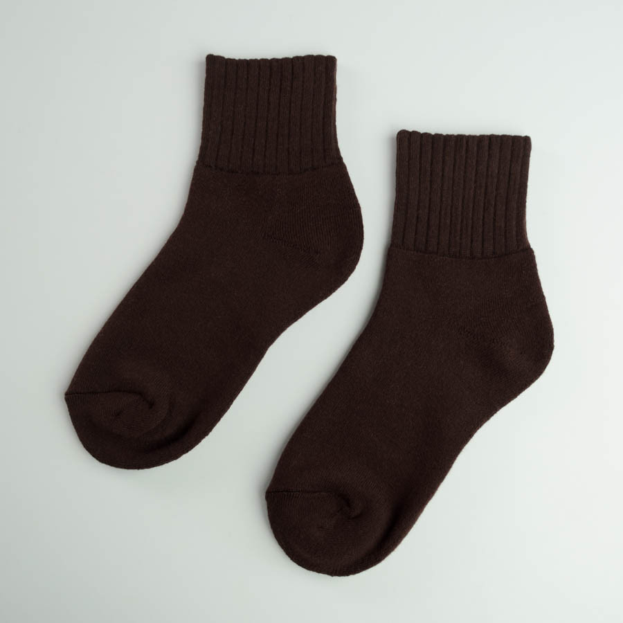 Теплые носки женские классические с широкой резинкой однотонные GM Textile Высокие 36-41 Шоколад Сумы - изображение 4