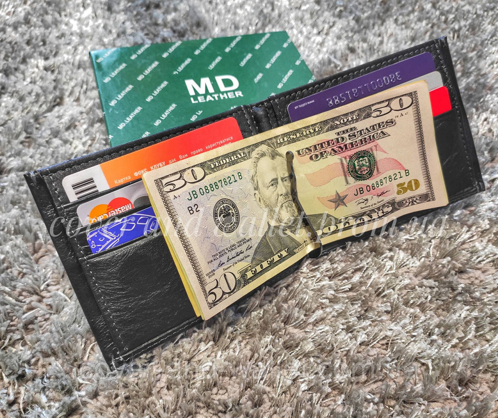 Стильное кожаное мужское портмоне с зажимом на магнитах Marco Coverna MC 22-555 Киев - изображение 17