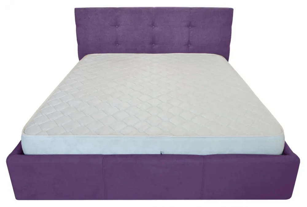 Ліжко Двоспальне Manchester VIP 160 х 190 см Місті Dark Violet З додатковою металевою цільнозварною рамою Фіолетовий Київ - фото 2