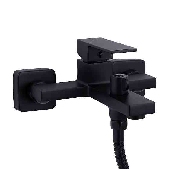 Змішувач для ванни Qtap Gemini (з душовим гарнітуром) QTGEM259BLM45682 Black Matt Київ
