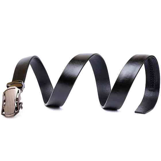 Ремінь чоловічий з пряжкою автомат Vintage 20355 Чорний Київ