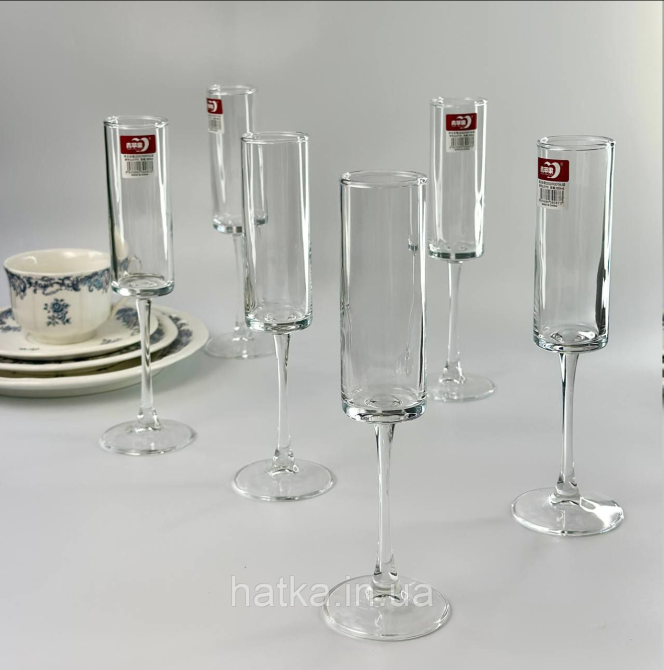 Набір келихів 6 шт. для  шампанського "Делайт" 150 мл 102-1703 Київ - фото 5