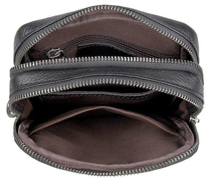 Сумка чоловіча шкіряна флотар Vintage 14969 Чорна Київ - фото 2