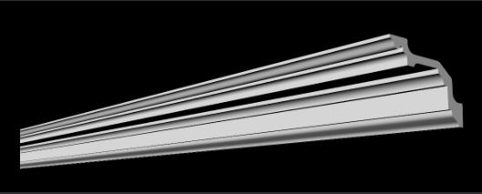 Потолочный плинтус 2м   GP-68   127х80mm для натяжных потолков Днепр