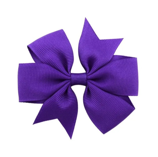 Дитяча заколка-бантик бузковий, 1шт., розмір бантика 8см Київ - фото 1