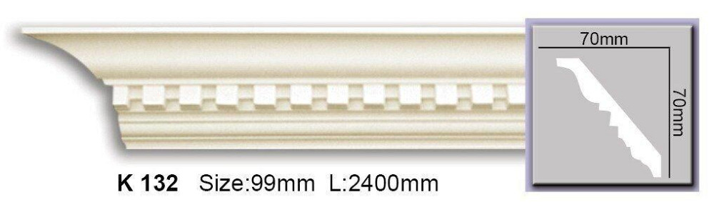 Карниз с орнаментом полиуретановый Harmony K 132 Днепр - изображение 1