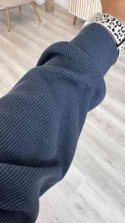 Женский стильный повседневный костюм двойка: кардиган на пуговицах + брюки трикотажный рубчик Графит, 52/54 Одесса