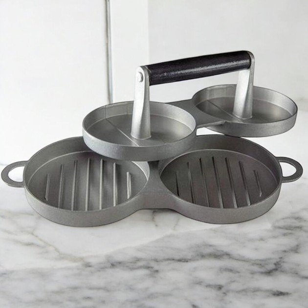 Пресс для котлет Char-Broil RD-9048 двойной, литой алюминий, 2 формы Ø11.5 см, удобная ручка Одесса - изображение 7