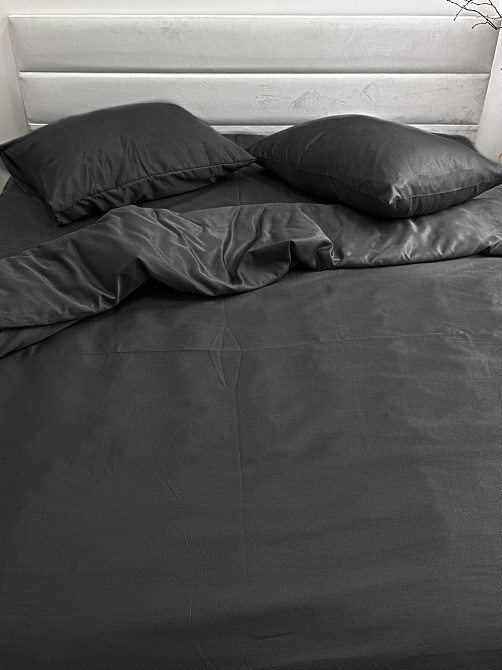 Ecotton Комплект постільної білизни Ecotton полуторний 150х215 см однотонний чорний Black Коломыя - изображение 1