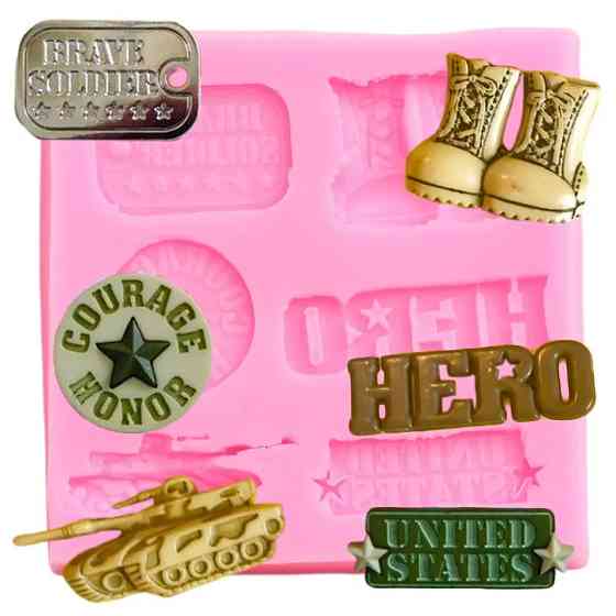 Силіконовий молд Герой 80 на 75 мм рожевий Київ