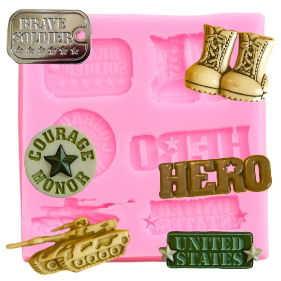 Силиконовый молд Герой 80 на 75 мм розовый Киев - изображение 1