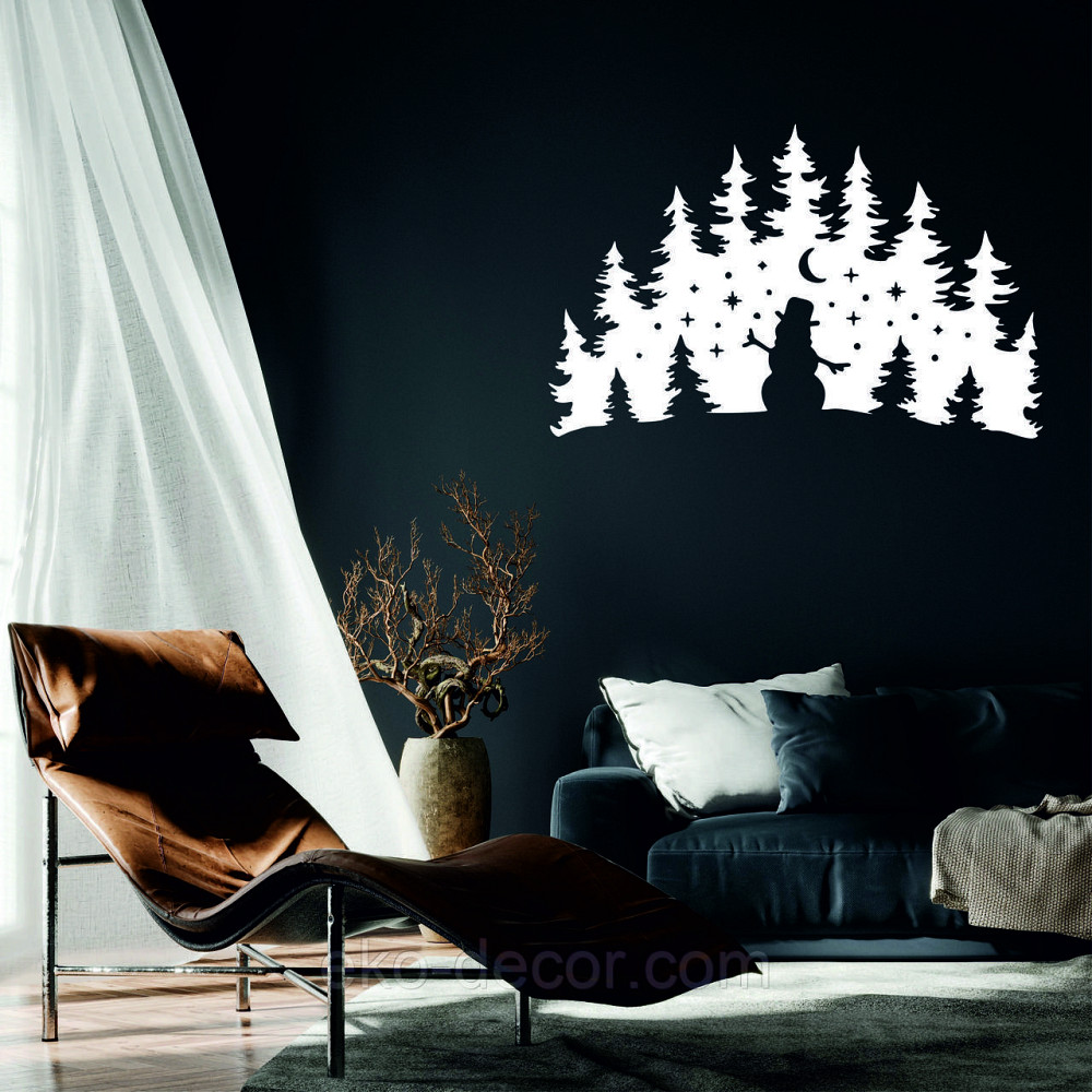 Декоративное настенное Панно «Новый год», Декор на стену 50*31 см, Белый Киев - изображение 1