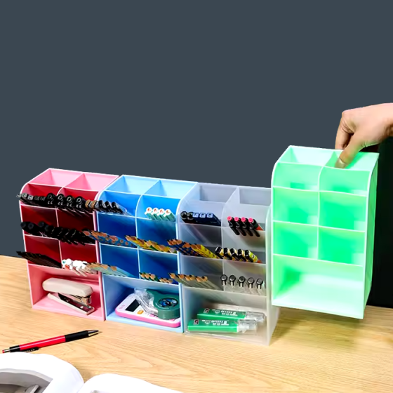 Органайзер настольный для канцелярии ручек и маркеров, органайзер для мелочей, в цвете розовый Каменец-Подольский