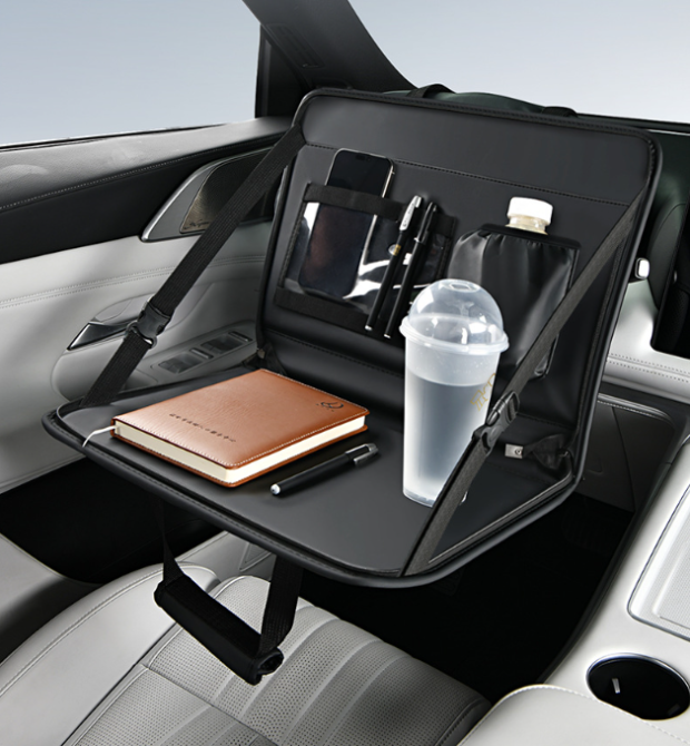 Столик - сумка автомобильный для ноутбука и на руль и спинку сиденья для планшета принятия пищи Черный Экокожа Кременчуг - изображение 10
