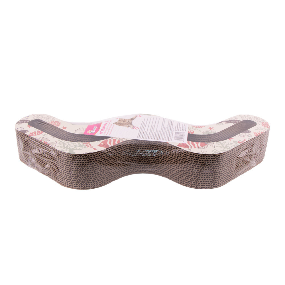 Когтеточка Eastland для котов Волна с кошачьей мятой бумажная 49.5х15х7 см Киев - изображение 2