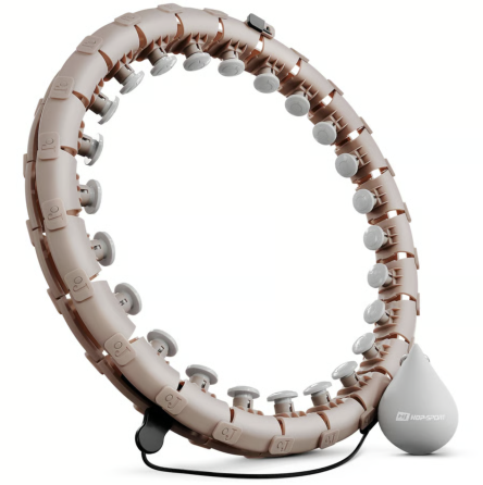 Хулахуп Hop-Sport HS-106HH масажний з обважнювачем бежевий Київ