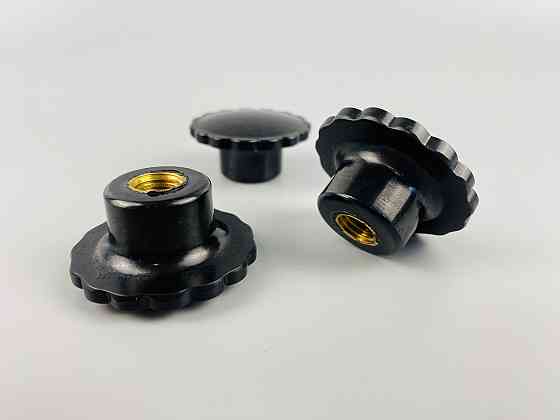 Наконечник важеля універсальний М8, D32 (чорний), латунна втулка різь внутрішня М8 Мукачево