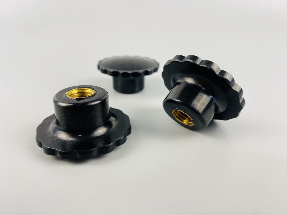 Наконечник важеля універсальний М8, D32 (чорний), латунна втулка різь внутрішня М8 Мукачево - фото 1