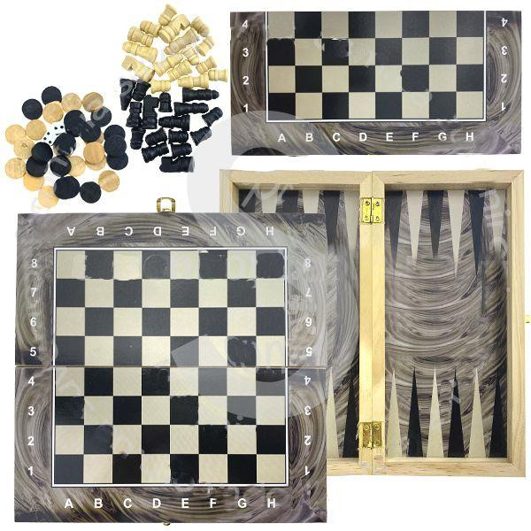 Шахи та нарди дерев'яні набір 2 в 1 Київ - фото 2