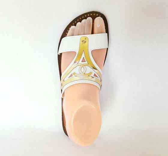 Женские Тапочки Шлёпанцы Сланцы Белые (размеры: 38) Днепр