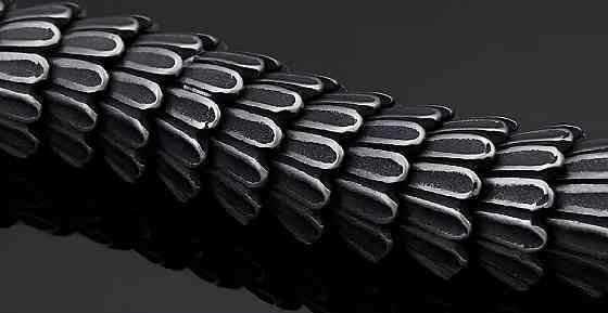 Сталевий чоловічий браслет Дракон RESTEQ. Тяжкий браслет Дракон. Браслет металевий Дракон 22 см Київ