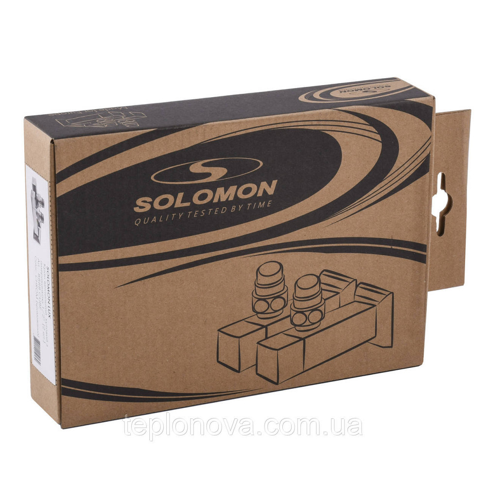Набор Кран полуоборотный угловой с американкой SOLOMON LUX 1/2″ CUBE CHROM 8888 (1уп) Черновцы - изображение 7