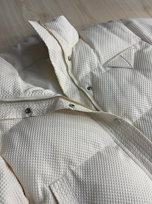 Куртка женская Fashion 3072 вафельная короткая с воротником-стойкой молочная, молочний, S Киев - изображение 13