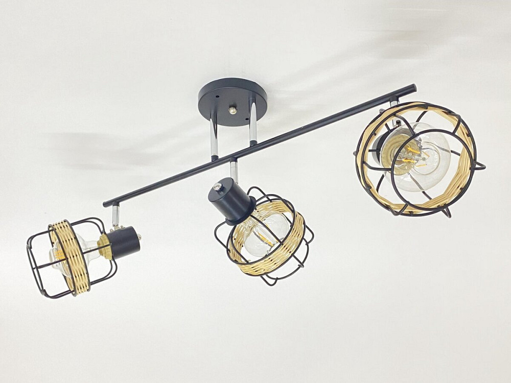 Стельова люстра на 3 плафони 91180K/3 чорний+хром Коломия - фото 1