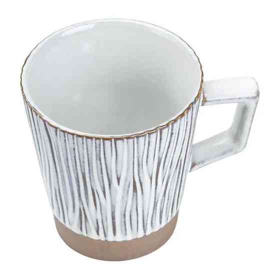 TS Kitchen Чашка порцелянова для чаю та кави 300 мл у стилі ретро Золотиста HP7208G Київ