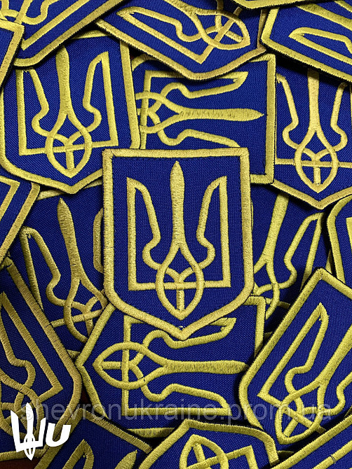 Шеврон Герб Украины (Форма щит. На липучке) Размер 8x6см Киев - изображение 4