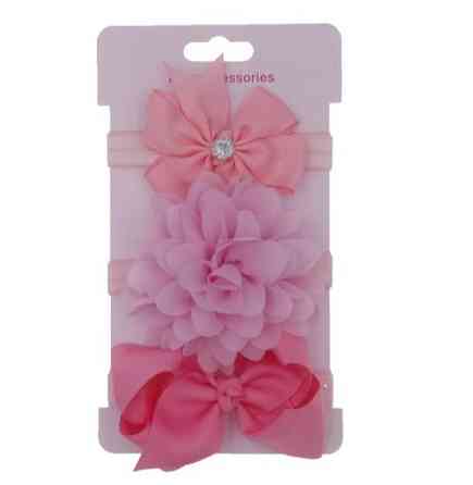 Набор детских повязок розовых - 3шт., размер универсальный (на резинке) Киев