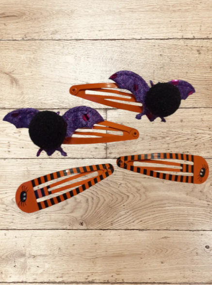 Заколки на Хелловін Кажани one size різнобарвний Київ - фото 3